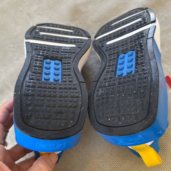 adidas x Lego Kids' Tech RNR Elastic Lace Shoes, White/Blue 5.5 - Picture 8 of 12